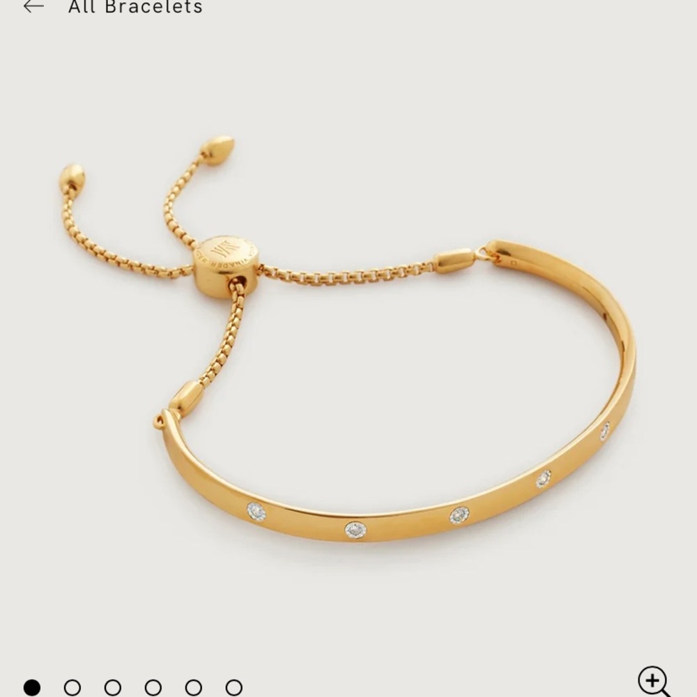 Monica Vinader Fiji Gem Diamond Chain Bracelet